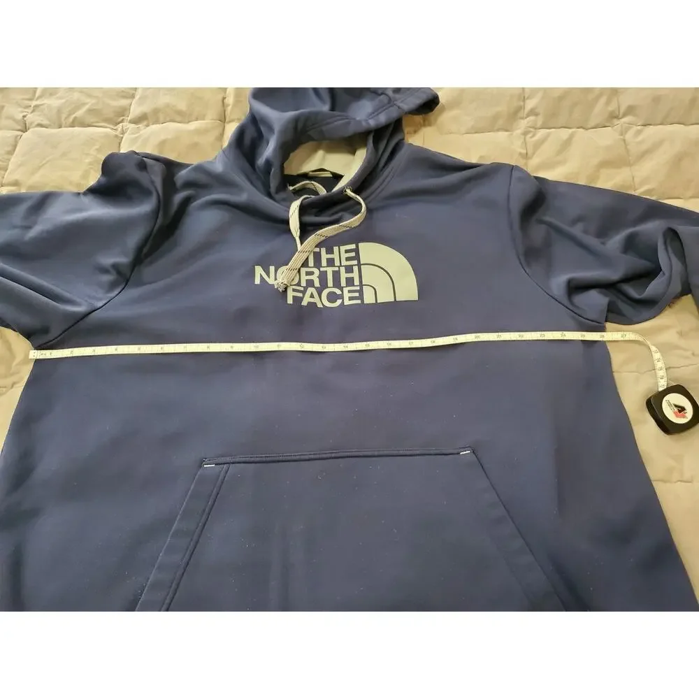 The North Face Men’s XXL Blue Pullover Hoodie Logo Sweatshirt Polyester